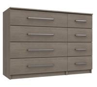 Rochester 4 Drawer Double Chest - Grey Oak On Express Delivery And Ready Assembled