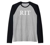 Rochester Institute of Technology RIT B/W Type Raglan Baseball Tee