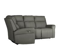 rochester leather corner electric recliner sofa in ash