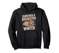 Rochester Ny Winters Garbage Plate Survival Badge Upstate Pullover Hoodie