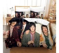 Rochile The Beatles 3D Printed Duvet Cover Set Bedding Set,Hidden Zipper Microfiber Soft Comforter Cover, 3 Pieces Bedding Set Quilt Cover King（220x240cm）