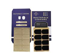 ROCHIX 1890 Clarinet/Soprano Saxophone Mouthpiece Cushion Patches Pads, 2 Packs, 0.8 mm, 16 Pieces (8 Black & 8 Clear)