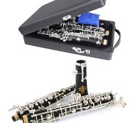 Rochix Oboe Beginner Student Level SH15 Composite Wood Body Silver Plated Semi Automatic C Tone with 1 Reeds, 1 Cleaning Cloth, 1 Oboe Swab, 1 Thumb Rest, 1 Case and More