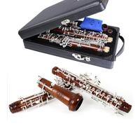 Rochix Oboe Professional Performance Level RHS13 Redwood Body Silver Plated Semi Automatic C Tone with 2 Reeds,1 Cleaning Cloth,1 Oboe Swab,1 Thumb Rest,1 Case and More
