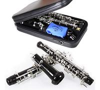 Rochix Oboe Professional Performance Level WHS36 Ebony Wood Body Silver Plated Semi Automatic C Tone with 2 Reeds, 1 Cleaning Cloth, 1 Oboe Swab, 1 Thumb Rest, 1 Case and More