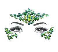 ROCILB 3D Rhinestone Bright Face stickers for festival Glitter Makeup Jewelry Sticker on Face crystals Gems jewels diamonds decoration
