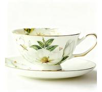 ROCILB Ceramic teacup, European bone china coffee cup, afternoon tea set, English black tea cup, pastoral style water cup