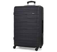 Rock 4 Wheel Hard Suitcase - Large, Black