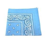 Rock 8 x Baby Blue Men's/Women's Paisley Pattern Bandana Head/Neck Scarf 100% Cotton