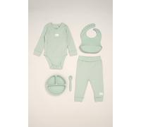 Rock a Bye Baby 5-Piece Outfit & Feeding Gift Set in Green | Size: 9-12 m Rock a Bye Baby Green 9-12 m