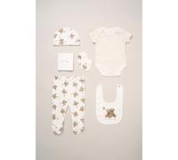 Rock a Bye Baby 6-Piece Printed Bodysuit Baby Gift Set in Tan | Size: 3-6 m Rock a Bye Baby Tan 3-6 m