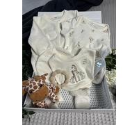 Rock A Bye Baby Boutique Giraffe Set, Baby Shower Hamper, Giraffe Baby Gift Set, Maternity Leave Gift, Unisex Baby Gift, Welcome Little One (3-6 Months)