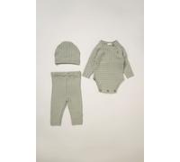Rock a Bye Baby Boy's Baby 3-Piece Knit Bodysuit, Leggings & Hat Set in Green | Size: 3-6 m Rock a Bye Baby Green 3-6 m