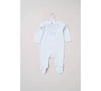 Rock a Bye Baby Boy's Newborn Sleepsuit with Appliqué Turtle Pocket in Baby Blue | Size: 3-6 m Rock a Bye Baby Baby Blue 3-6 m