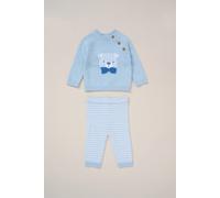 Rock a Bye Baby Boy's True Knit Cardigan, Trouser Outfit Set in Baby Blue | Size: 3-6 m Rock a Bye Baby Baby Blue 3-6 m