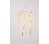 Rock a Bye Baby Newborn Sleepsuit with Appliqué Bear with Cloud Pocket in Light Beige | Size: 3-6 m Rock a Bye Baby Light Beige 3-6 m