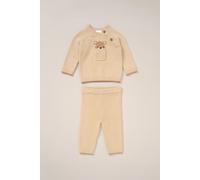 Rock a Bye Baby True Knit Cardigan, Trouser Outfit Set in Beige | Size: 0-3 m Rock a Bye Baby Beige 0-3 m