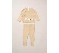 Rock a Bye Baby True Knit Sheep Cardigan & Footed Trousers Outfit Set in Beige | Size: 9-12 m Rock a Bye Baby Beige 9-12 m