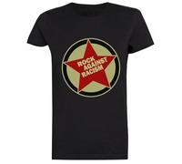 Rock Against Racism Women's Black Short Sleeve T-Shirt, Black, M