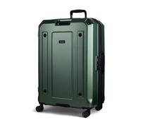 Rock Alpine Large Hard Shell Suitcase in Dark Green - Expandable Luggage with Corner Protectors, Hooked Bumper Sides, 360 Swivel-Wheels & TSA Combination Lock - 75x49x34.5cm 94L Capacity