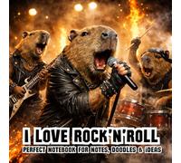 Rock and Roll Capybara Band Notebook: Music Journal with Singing Capybara and Band, Lined & Blank Pages for Notes, Doodles & Ideas: 106 pages with ... for writing, sketching, and creative use