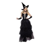 Rock And Roll Dresses Ladies Halloween Cosplay Witch Dress Nightclub Masquerade Party Adult Role Playing Cartoon Puppet Costume Plus Size Boho Dresses (A, M)