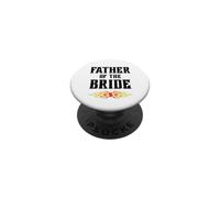 Rock and Roll Father Of The Bride Flame Wedding Metal Design PopSockets Adhesive PopGrip