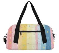 Rock and Roll Graffiti Kids Duffle Bag Boys Girls Small Sport Dance Gym Bag for Overnight Travel Weekender Carry On, Starry Sky, 18.5"L x 9.4"W x 7.8"H