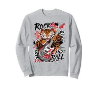 Rock and Roll Guitar Classic Japanese Tiger Tattoo Irezumi Sweatshirt