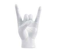 Rock and Roll Hand Sign Desk Statue, Home Decor Statue I Love You Sign, Classic Rock and Roll Hand Sign Desk Statue Offering Hands Sculpture for Coquette Decor Desktop Centerpieces