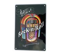 Rock and Roll Juke Box printed metal sign wall art home decoration music 1950's fun humor joke