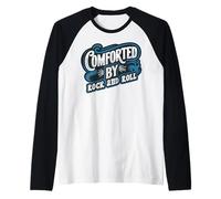 Rock and Roll Modern Music Guitar Fans Band Concert Raglan Baseball Tee