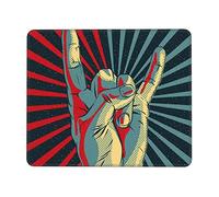 Rock And Roll Mouse Pad With Stitched Edge, Non-Slip Rubber Base, Moderate Surface Friction, Non-Slip Mouse Mat For Computers, Laptop, Office & Home