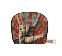 Rock and roll Print Coin Purse PU Leather Portable Coin Purse with 12 Card Slots Mini Change Wallet for Women and Thoughtful Gifting