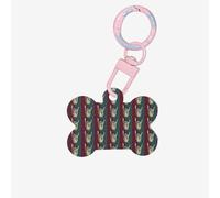 Rock and Roll Printing 1 Pc Dog Bone Shape Id Tags Double Sided with Key Ring Craft for Pets
