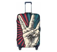 Rock and Roll Suitcase Cover Stylish Protective Travel Bag Cover with Dual Sided Print, Elastic Design for Secure Fit and Scratch Protection