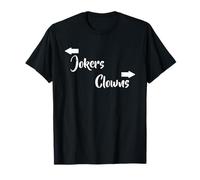 Rock and Roll Tees Unisex Adults Classic Rock Fans Novelty Music T-Shirt Clowns to the Left Jokers to the Right Black Short Sleeve Fitted Crew Neck Small