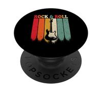 Rock And Roll Vintage Electric Guitar Rock Music Fans PopSockets Adhesive PopGrip