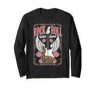 Rock and Roll Wild Spirit Guitar Wings for Women Long Sleeve T-Shirt