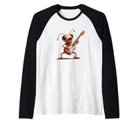 Rock Anthem by an Electric Guitar Ant Outfit Raglan Baseball Tee
