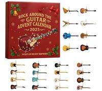 Rock Around The Guitar Legends Advent Calendar 2025 - Turns Xtmas into A Musical Countdown, 24 Legendary Guitars Hidden Behind 24 Little Doors Gift for Music Lovers & Collectors(1PC)