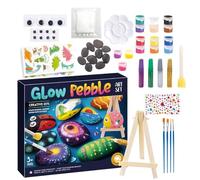 Rock Art Set for Kids - Glow in The Dark Stone Painting Kit for Child - Stone Paint Crafts Set for Son Daughter Children Teens Girls Boys Youth Family