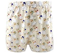 ROCK ATOLL Men's Traditional Cotton Boxer Shorts in Fun Unusual Pattern & Bold Prints, Yellow Duck Print, XXL
