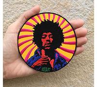 Rock Band Patches Hendrix Inspired Embroidered Iron on Sew Badge Patch Woodstock Sixties Music Rockstar Applique for Backpacks, Hats, Jackets, Jeans, etc.