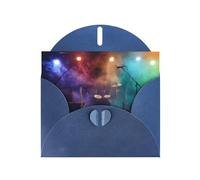 rock band stage Blue prints Greeting Cards 6x4-inch with Envelope | Perfect for writing greetings and thank-you notes