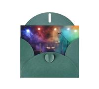 rock band stage Dark Green prints Greeting Cards 6x4-inch with Envelope | Perfect for writing greetings and thank-you notes