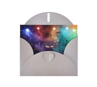 rock band stage Gray prints Greeting Cards 6x4-inch with Envelope | Perfect for writing greetings and thank-you notes