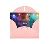 rock band stage Pink prints Greeting Cards 6x4-inch with Envelope | Perfect for writing greetings and thank-you notes