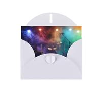 rock band stage White prints Greeting Cards 6x4-inch with Envelope | Perfect for writing greetings and thank-you notes