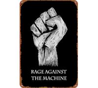 Rock Bands Rage Against The Machine Plaque Poster Metal Tin Sign 8" x 12" Vintage Retro Wall Decor